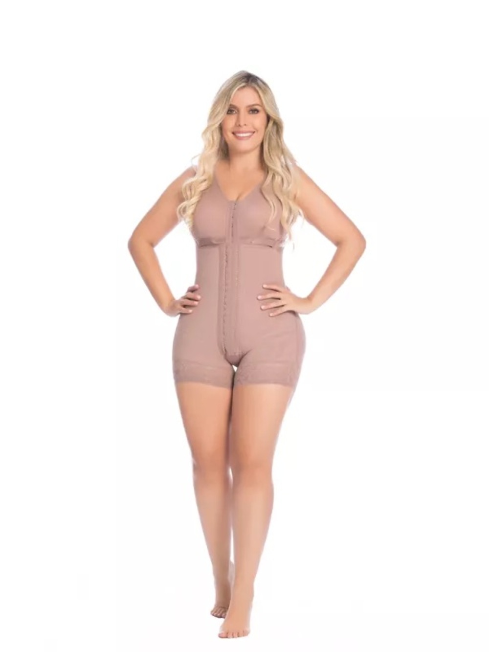 DELIÉ 09086 2XL Colombian Faja High Compression Shapewear w/ Built-In Bra